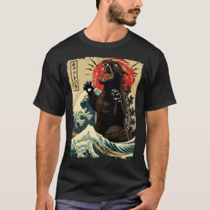 Catzilla Funny Japanese Style T-Shirt