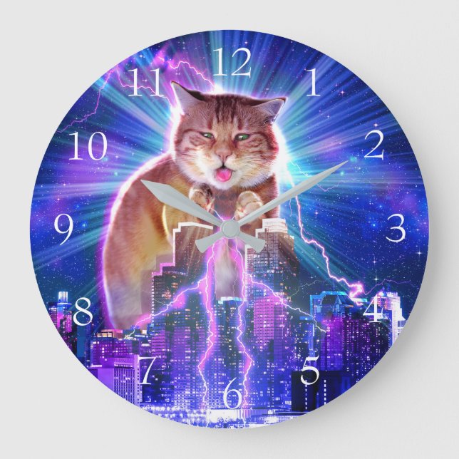 Catzilla                                           large clock (Front)