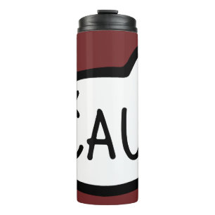 ČAU! Latvian, Slovak Greeting, Speech Bubble Thermal Tumbler