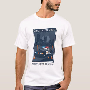 Caucasian Collision Unit Field Operator T-Shirt