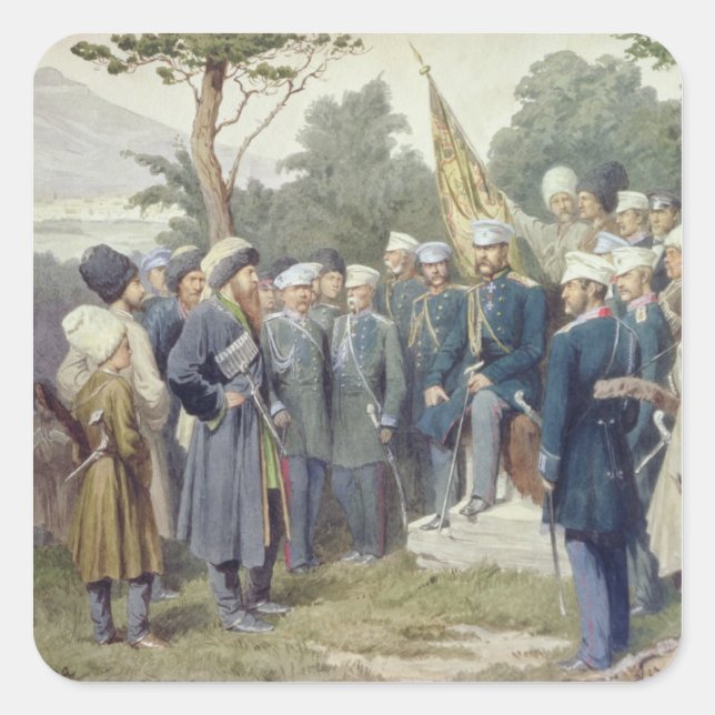 Caucasian Leader Shamil Square Sticker (Front)