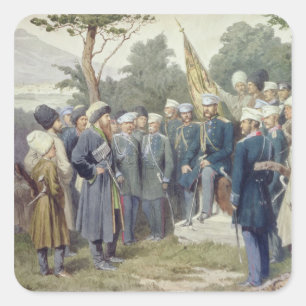 Caucasian Leader Shamil Square Sticker