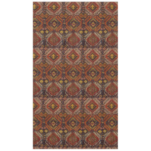 Caucasian rug design in warm colours  tablecloth