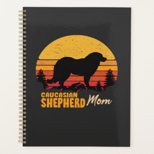 Caucasian Shepherd Dog Mum Vintage Retro Classic T Planner
