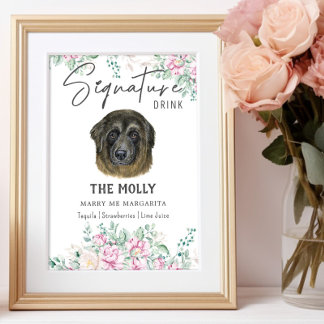Caucasian Shepherd Dog Signature Drink Sign