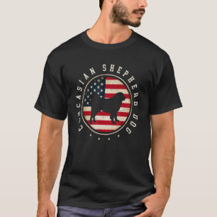 Caucasian Shepherd Dog Usa Flag 4th July Dog Mum D T-Shirt