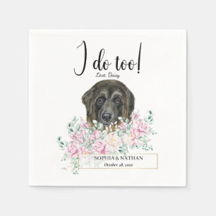 Caucasian Shepherd Dog Wedding Cocktail Napkins