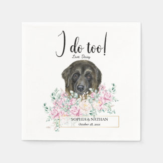 Caucasian Shepherd Dog Wedding Cocktail Napkins