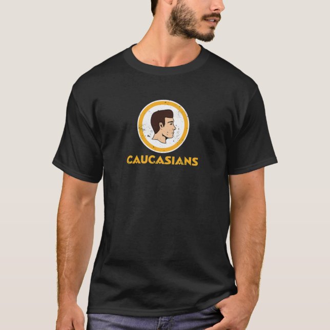 Caucasians Football  T-Shirt (Front)