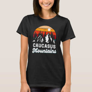 Caucasus Mountains Outdoor Hiking Nature Retro Sou T-Shirt