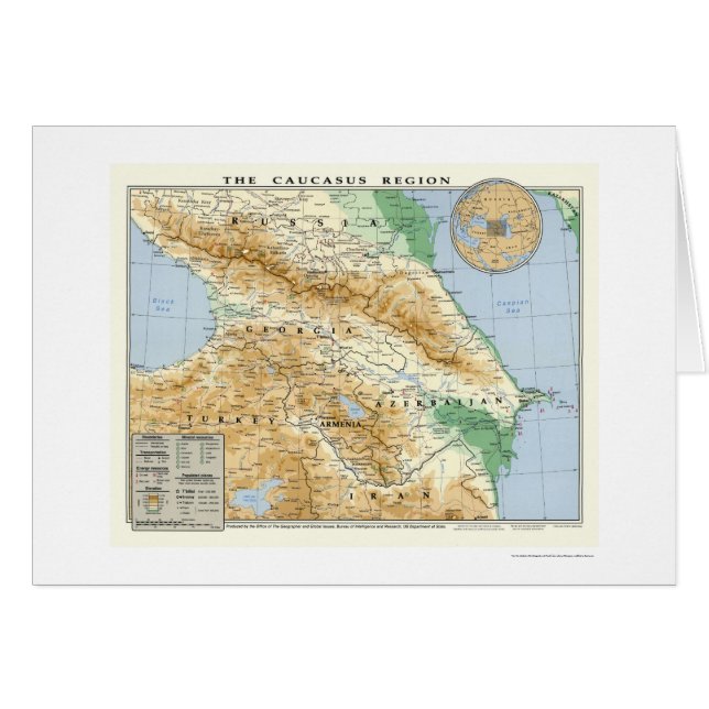 Caucasus Region Map 1994 (Front Horizontal)