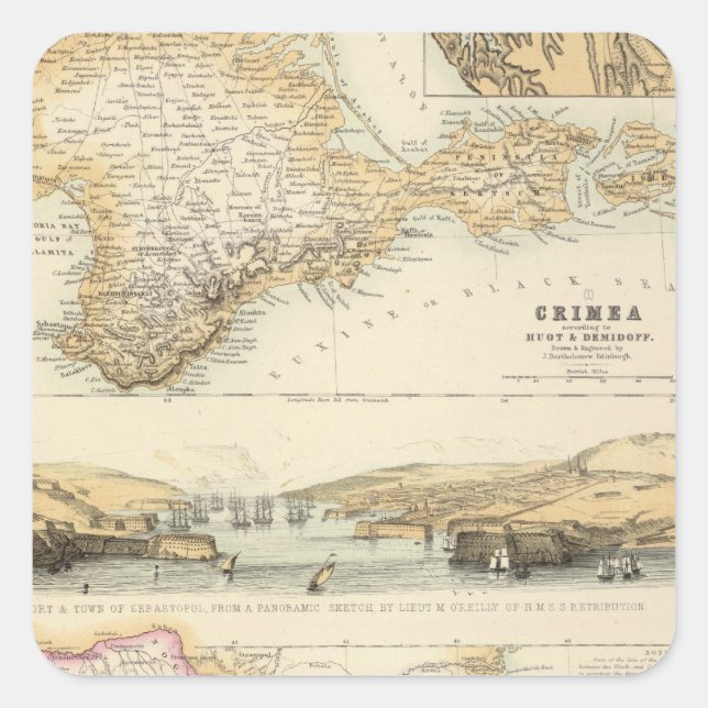 Caucausus and Crimea Square Sticker (Front)