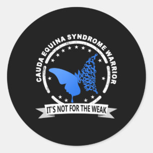 Cauda Equina Syndrome Warrior 1 Classic Round Sticker