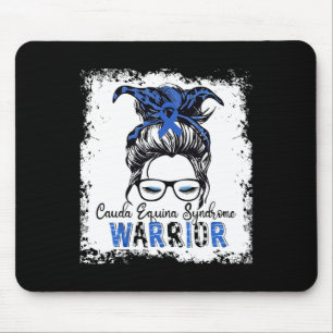 Cauda Equina Syndrome Warrior Blue Ribbon Awarenes Mouse Pad