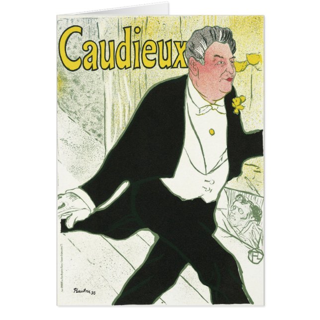 Caudieux by Toulouse Lautrec, Vintage Art Nouveau (Front)