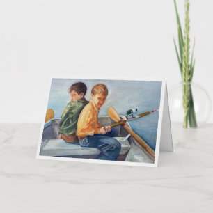 Caught A Fish Greeting Card