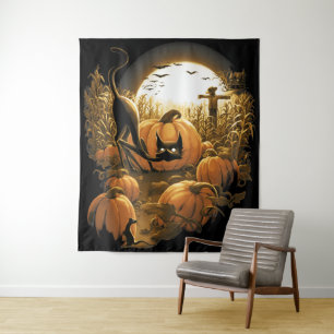 Caught in a Spooky Patch Tapestry