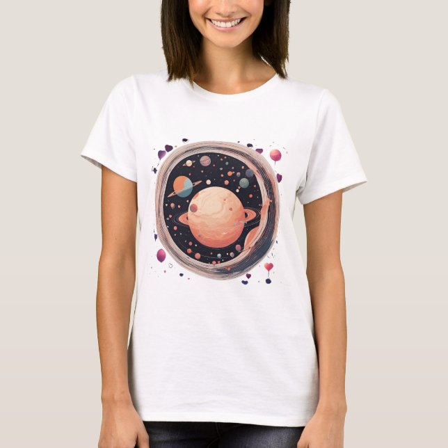 💖🌠 "Caught in Your Orbit" T-Shirt (Front)