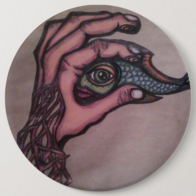 Caught One 6 Cm Round Badge (Front)