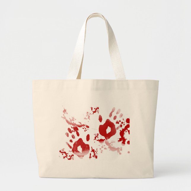 Caught Red Handed Large Tote Bag (Front)
