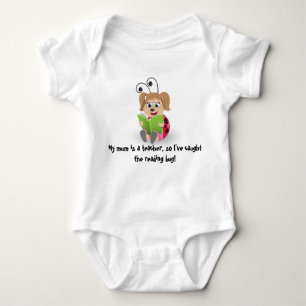 Caught the reading bug mom teacher's baby romper baby bodysuit