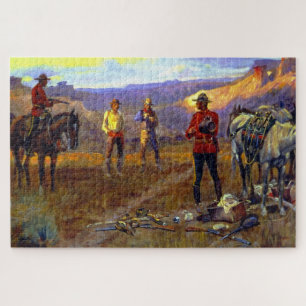 “Caught With the Goods” by Charles M Russell Jigsaw Puzzle