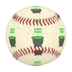 Cauldron and Bubbling Green Brew Halloween Baseball