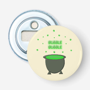 Cauldron and Bubbling Green Brew Halloween Bottle Opener