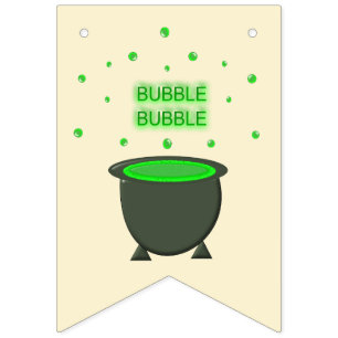 Cauldron and Bubbling Green Brew Halloween Bunting