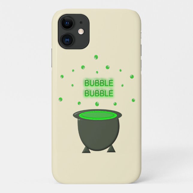Cauldron and Bubbling Green Brew Halloween Case-Mate iPhone Case (Back)