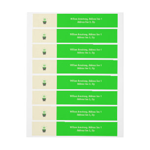 Cauldron and Bubbling Green Brew Halloween Custom Wraparound Address Label