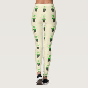 Cauldron and Bubbling Green Brew Halloween Leggings