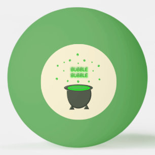 Cauldron and Bubbling Green Brew Halloween Ping Pong Ball