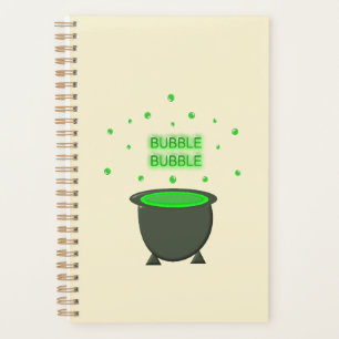 Cauldron and Bubbling Green Brew Halloween Planner