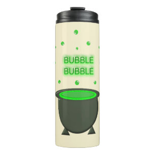 Cauldron and Bubbling Green Brew Halloween Thermal Tumbler