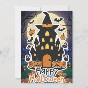 Cauldron Bewitch Happy Halloween Holiday Card