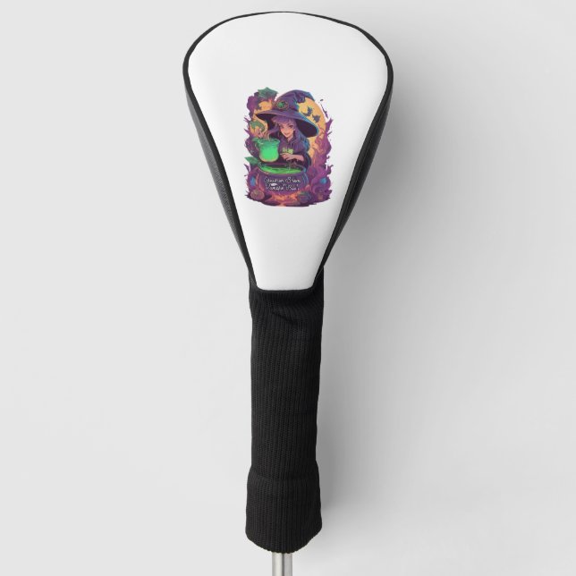 Cauldron Brews Pumpkin Boo�s Sticker Golf Head Cover (Front)