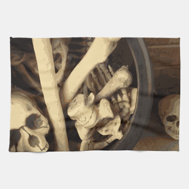 Cauldron of bones. tea towel (Horizontal)