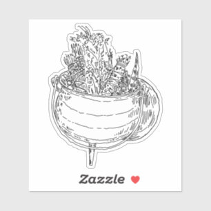 Cauldron of Herbs Sticker