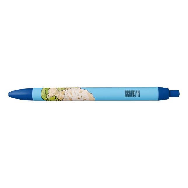 Cauliflower cartoon illustration black ink pen (Front)