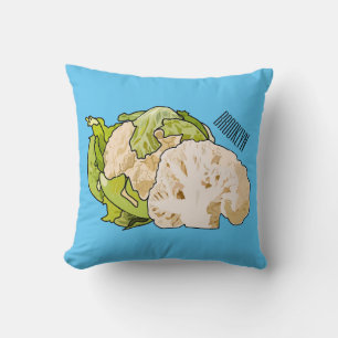 Cauliflower cartoon illustration cushion