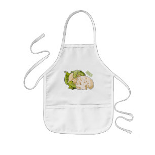 Cauliflower cartoon illustration kids apron