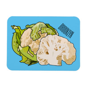 Cauliflower cartoon illustration magnet
