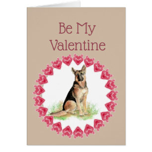 Cause I Woof Love You German Shepherd Valentine