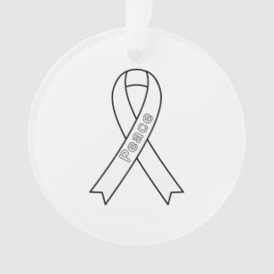 Cause Ribbon Peace Ornament