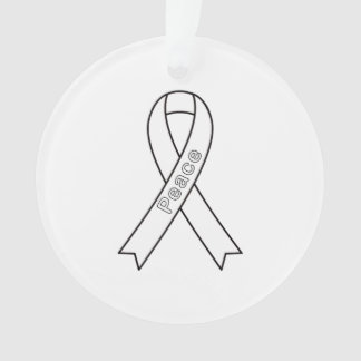 Cause Ribbon Peace Ornament