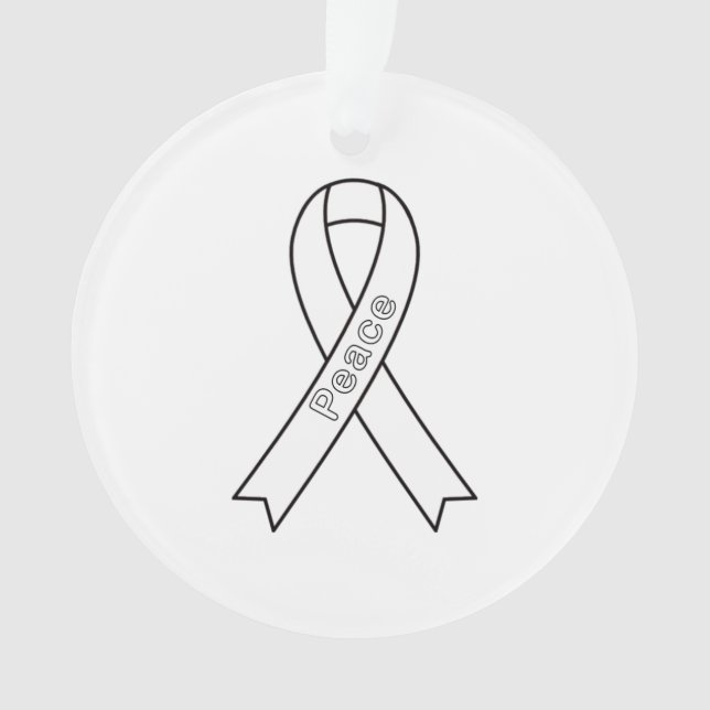 Cause Ribbon Peace Ornament (Front)