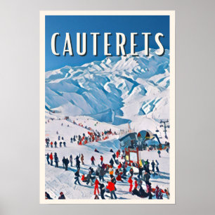 Cauterets Ski resort Poster