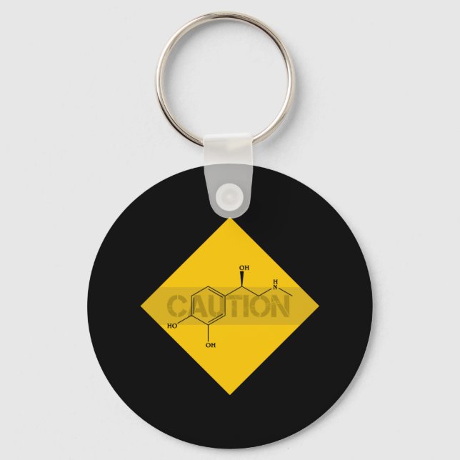 Caution: Adrenaline. Key Ring (Front)