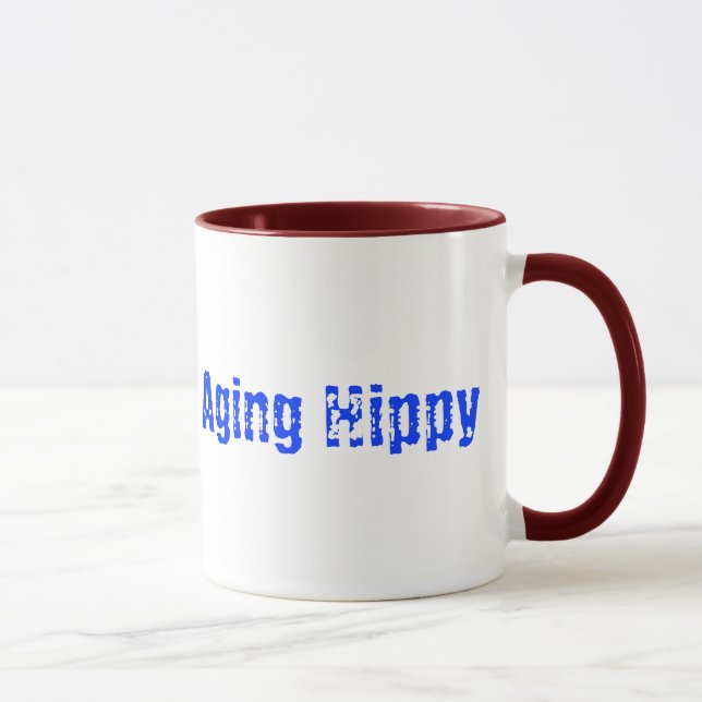 Caution Aging Hippy Coffee Mug (Right)